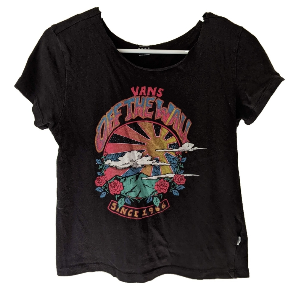 Vans off the wall cropped t-shirt